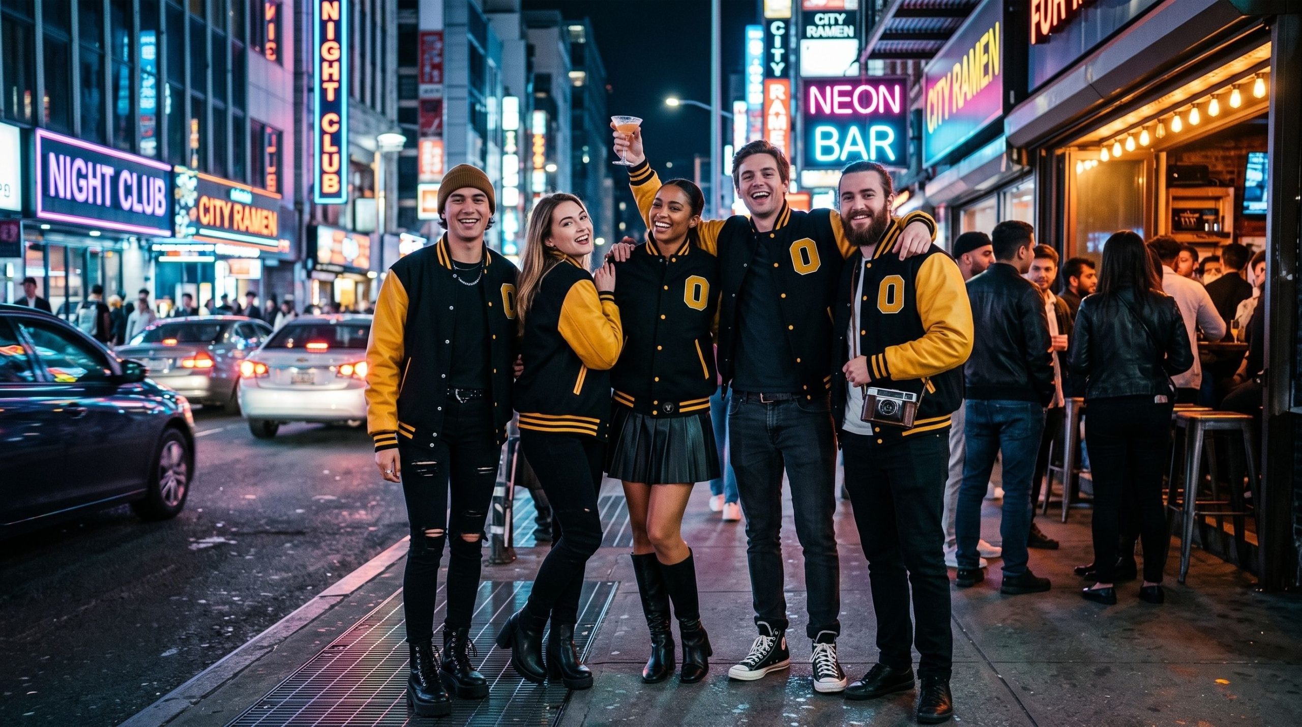 Varsity Jackets For City Nightlife Outfit