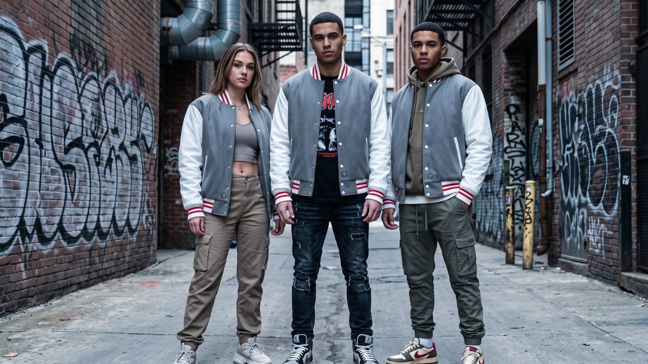 Design Varsity Jackets Gray And White Varsity Jackets Urban Style