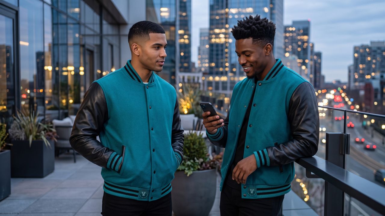 Leather Sleeve Varsity Jackets for Men
