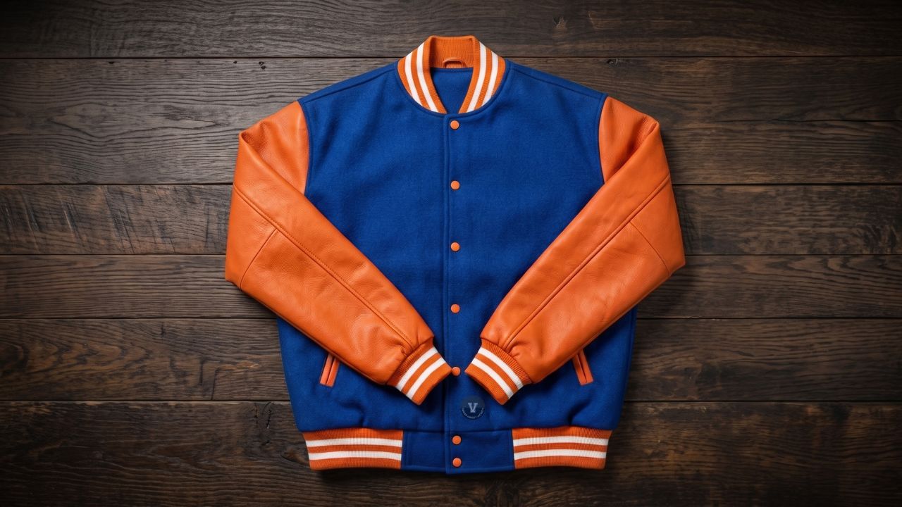Orange and Blue Letterman Jacket