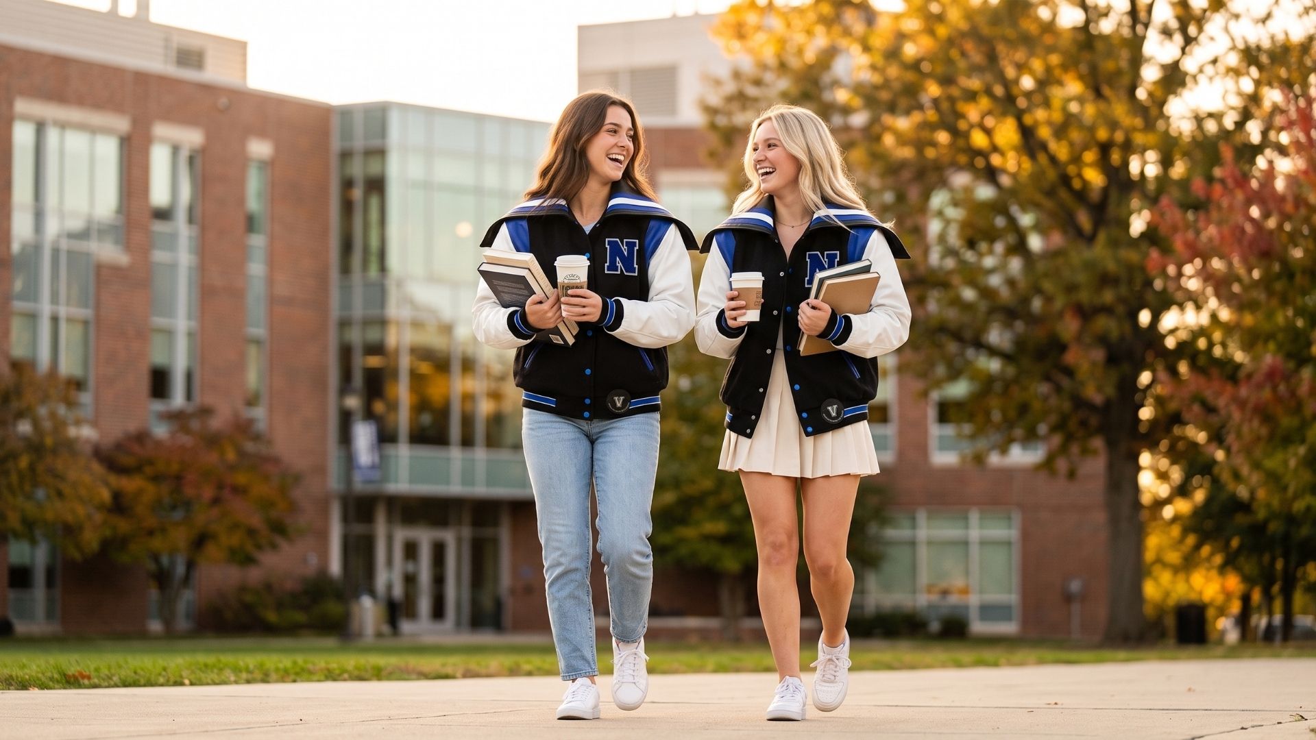 Premium Sailor Collar Letterman Jackets