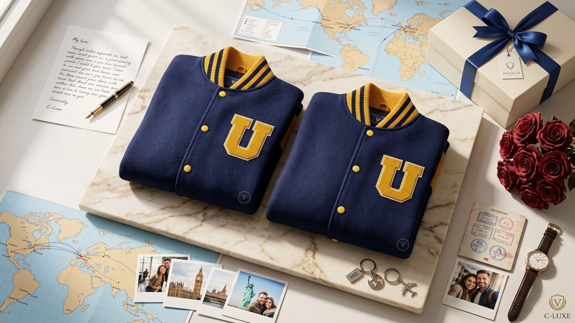 Varsity Jackets Long Distance Couples Gifts