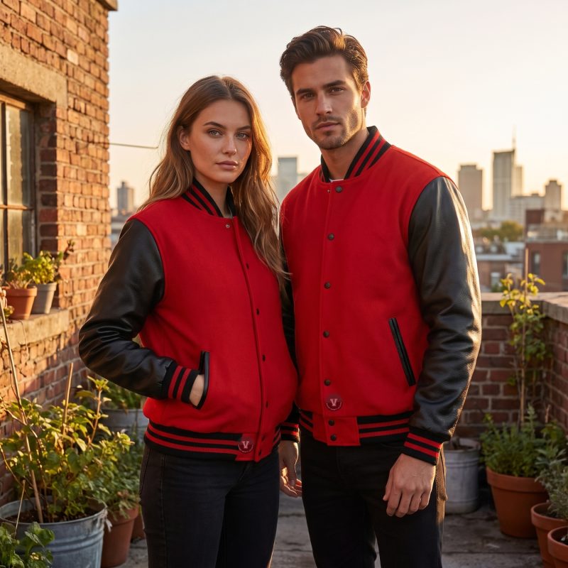 Varsity Jackets With Slip-Ons Casual Comfort