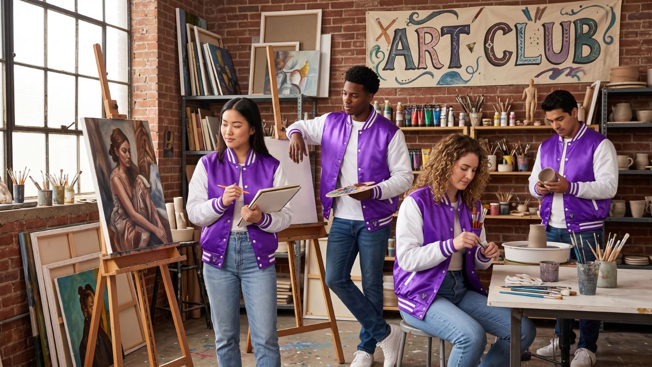 Design Varsity Jackets Varsity Jackets for Art Club Members