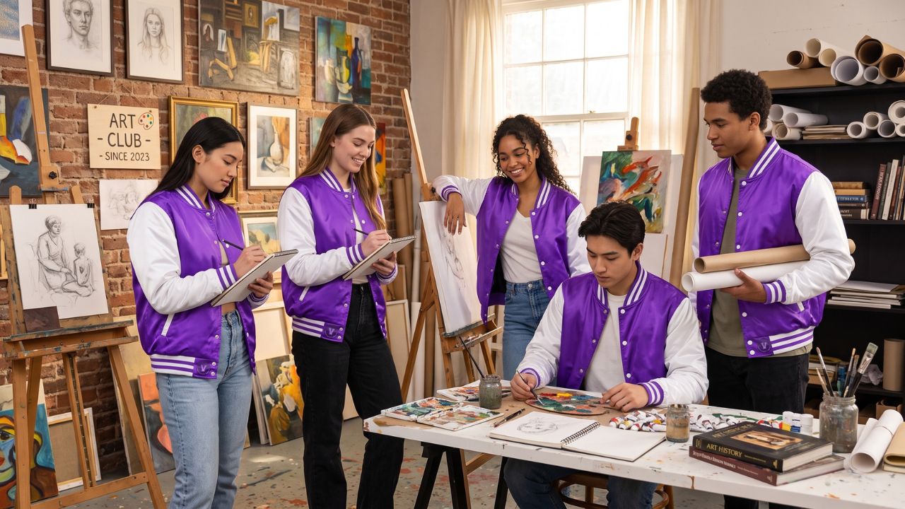 Design Varsity Jackets Varsity Jackets for Art Club Members