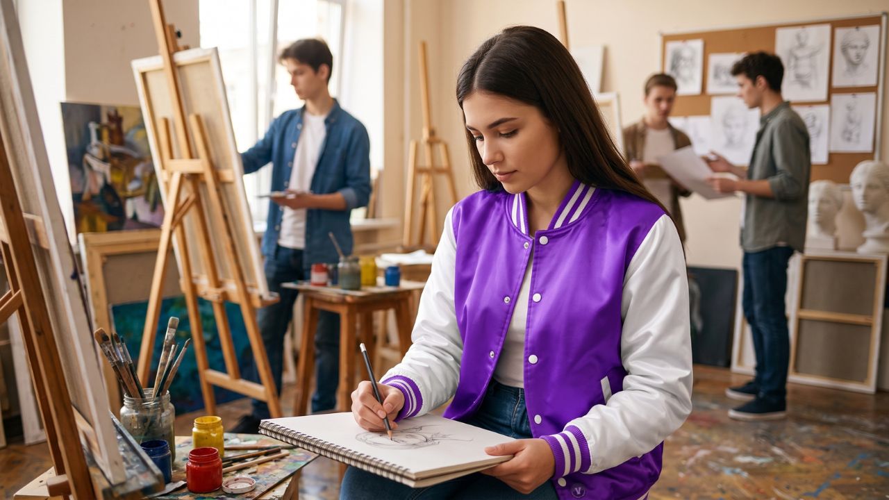 Design Varsity Jackets Varsity Jackets for Art Club Members