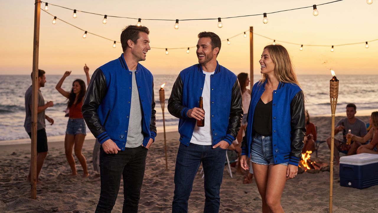 Varsity Jackets for Beach Party Evening Wear