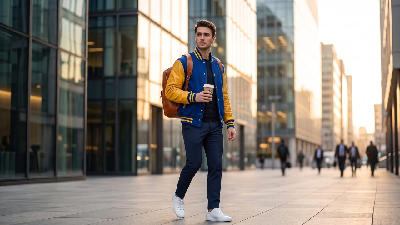 Varsity Jackets for Commuting Work Outfits