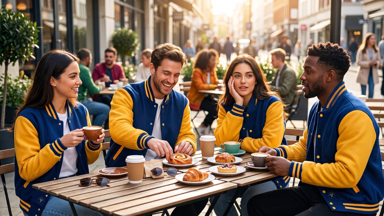 Varsity Jackets for Morning Coffee Runs