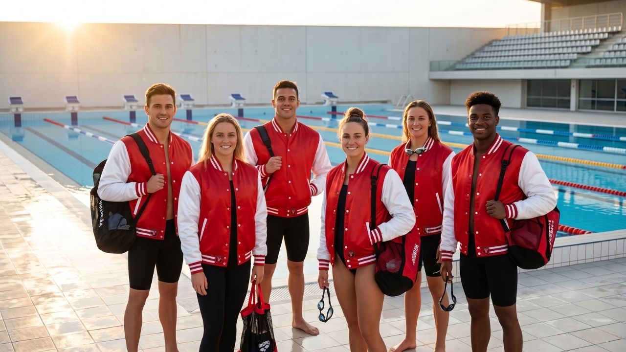 Varsity Jackets for Swimming Team Lifestyle Wear