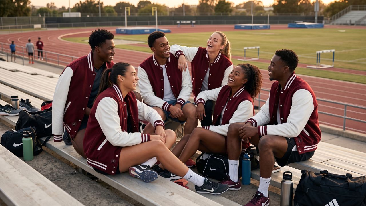 Varsity Jackets for Track Athletes Casual Wear