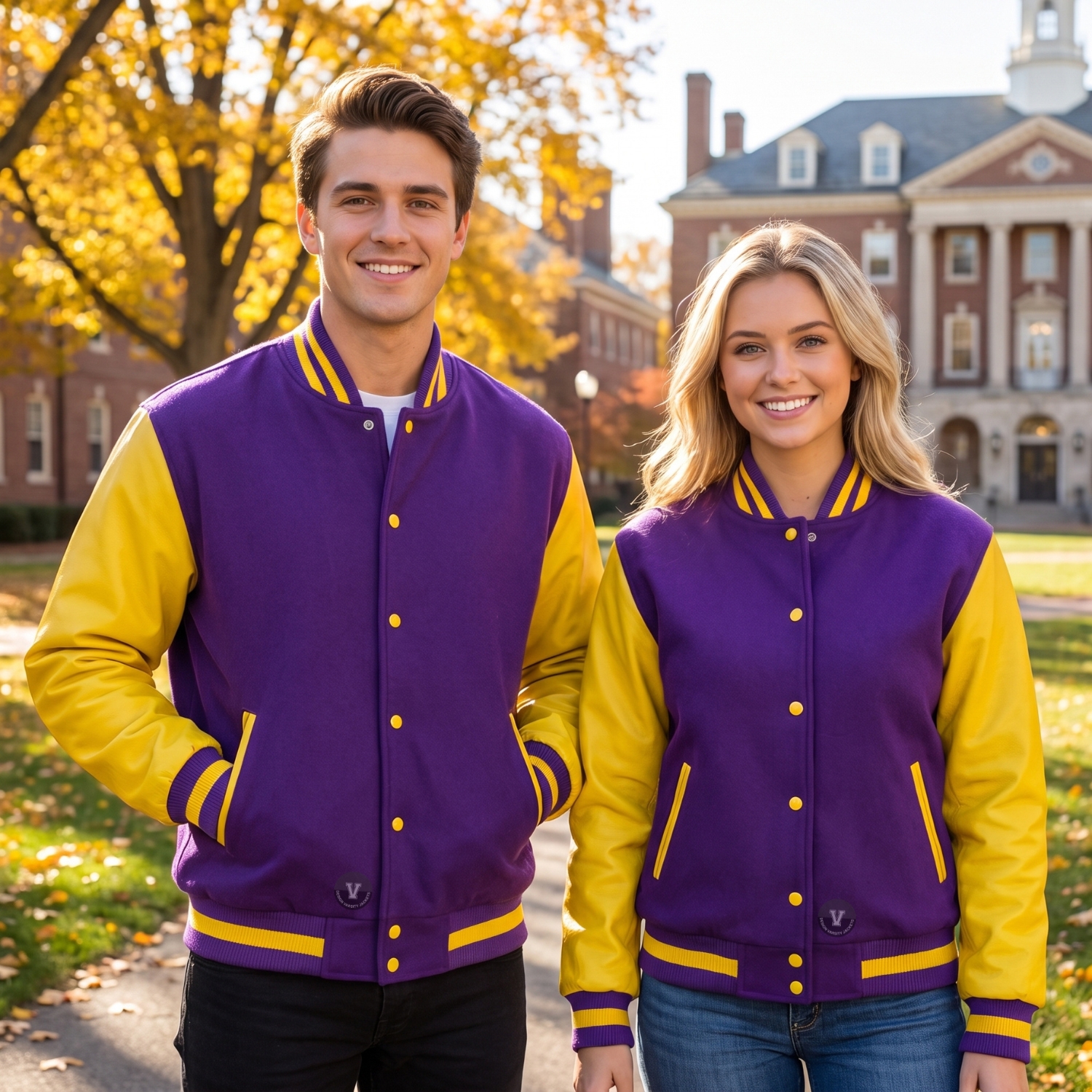 Varsity Jackets with Backpacks School Outfits