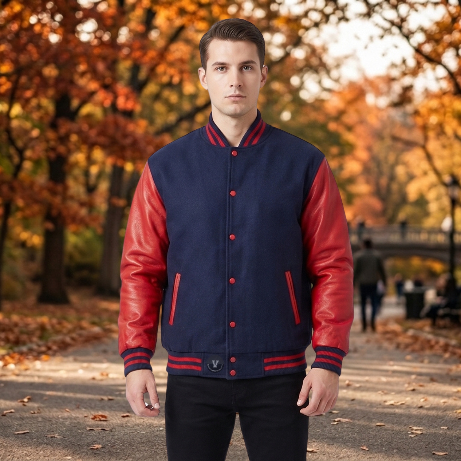 Varsity Jackets with Boots Men’s Casual Fashion