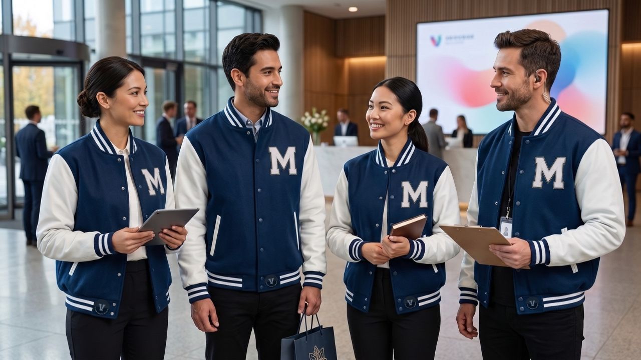 Design Varsity Jackets Varsity Jackets with Company Logo Embroidery