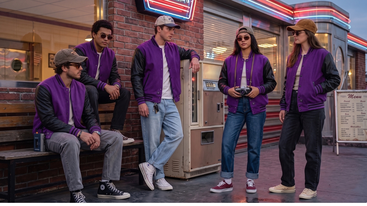Varsity Jackets with Converse Retro Look