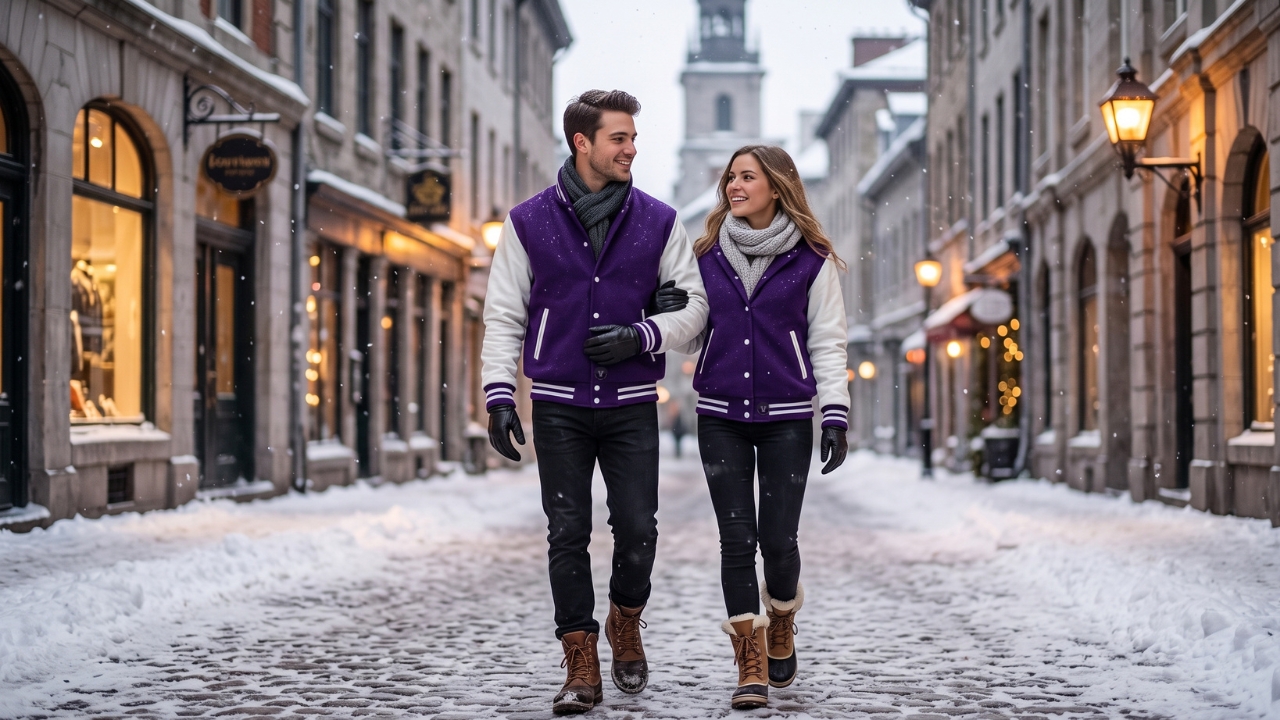 Varsity Jackets with Gloves Winter Accessories