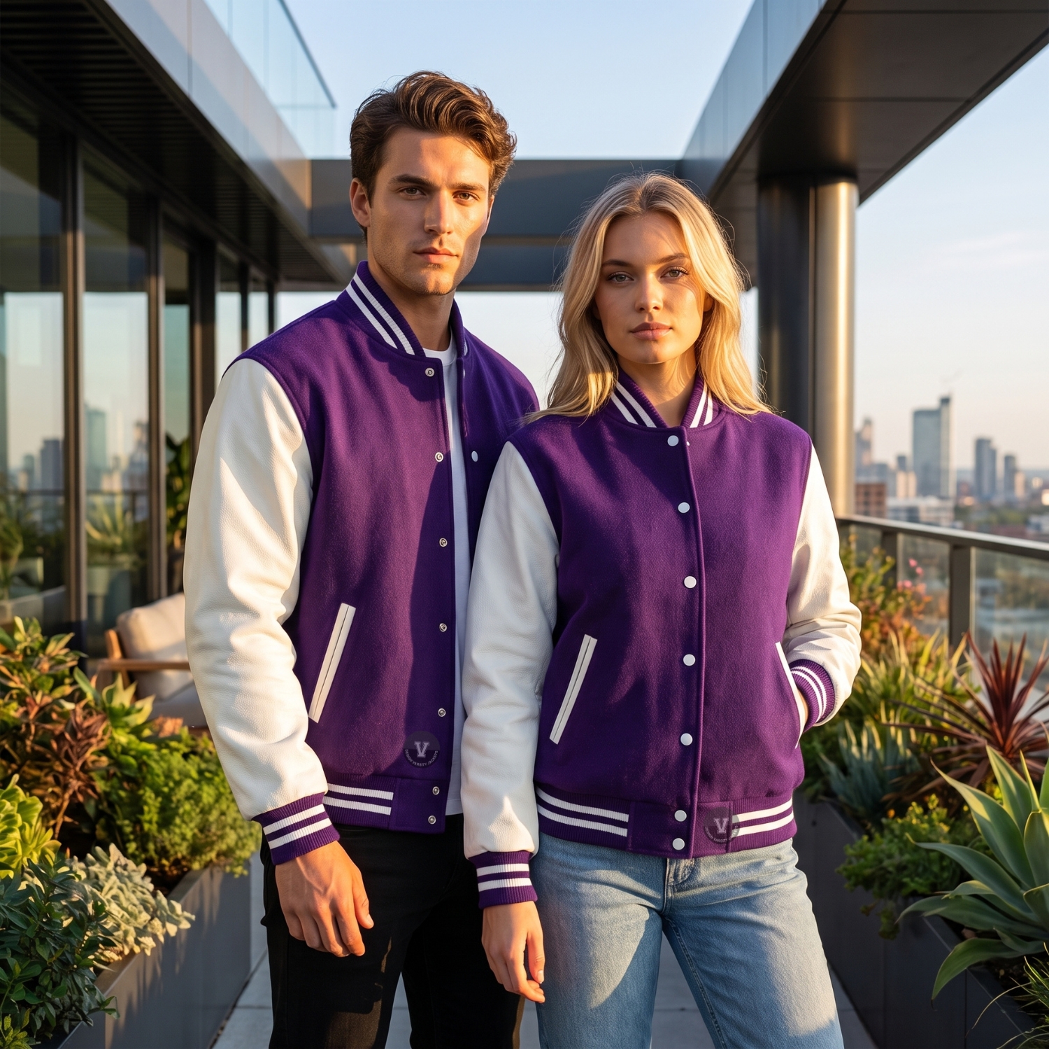 Varsity Jackets with Gloves Winter Accessories