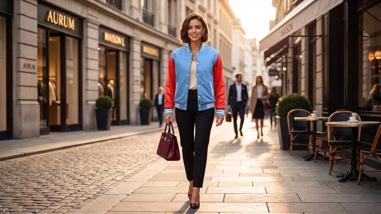 Design Varsity Jackets Varsity Jackets with Heels Women Chic Style