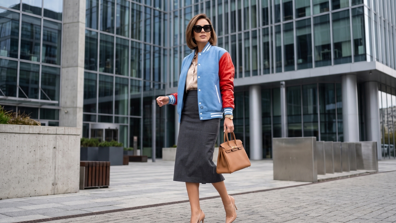 Design Varsity Jackets Varsity Jackets with Heels Women Chic Style