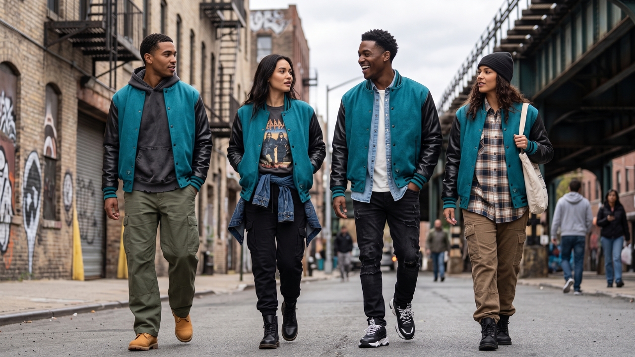 Varsity Jackets with Timberlands Rugged Outfits