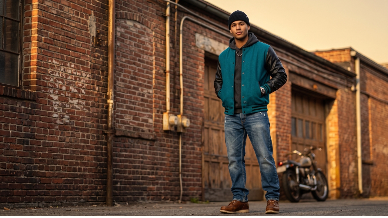 Varsity Jackets with Timberlands Rugged Outfits