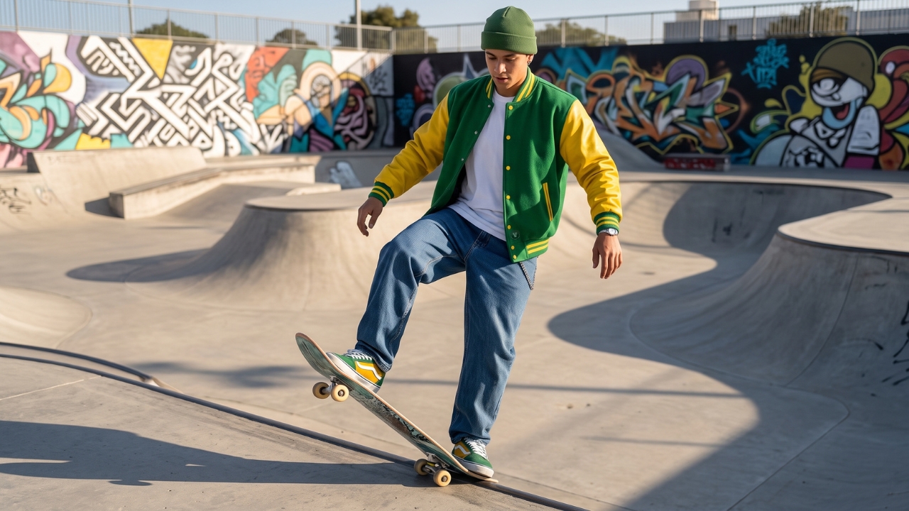 Varsity Jackets with Vans Skate Culture Fashion