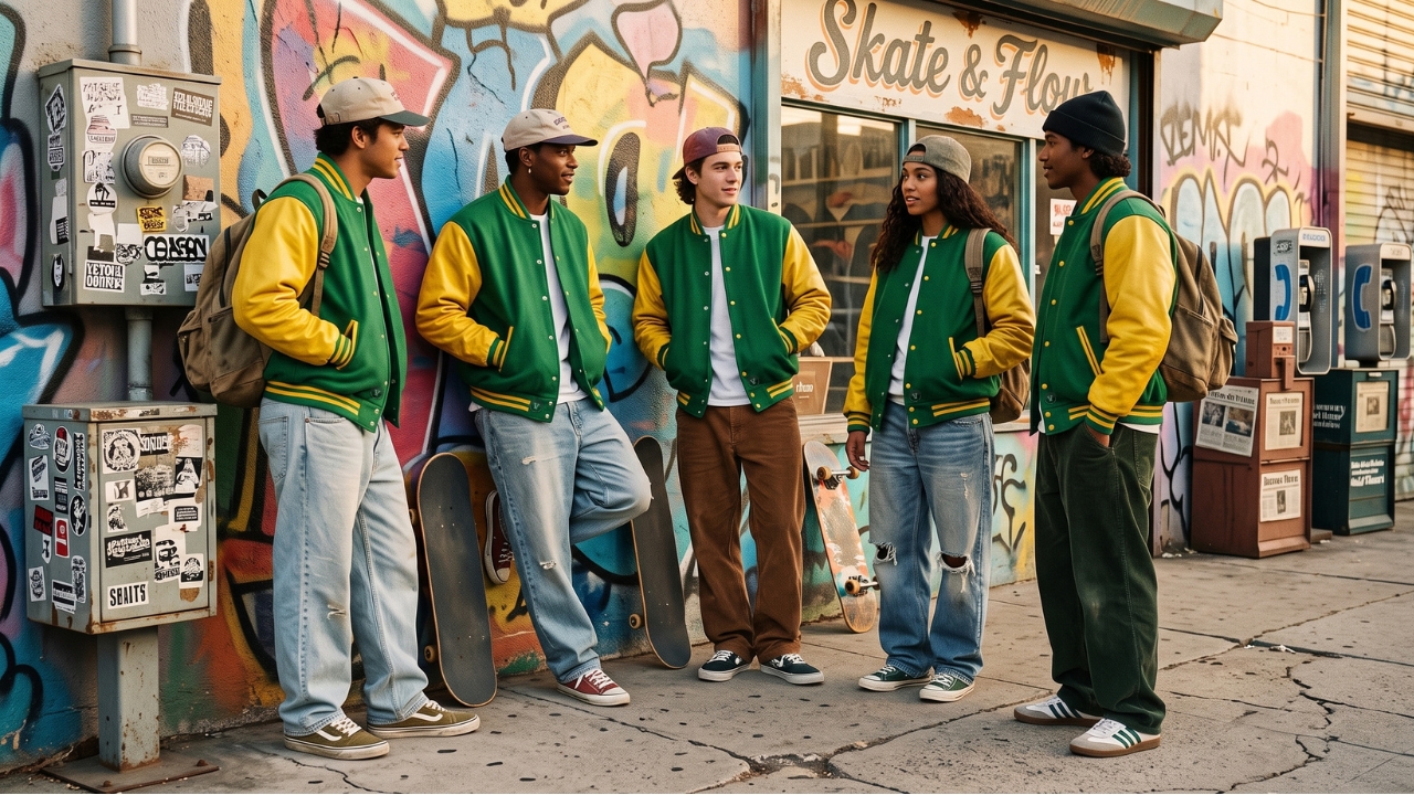 Varsity Jackets with Vans Skate Culture Fashion