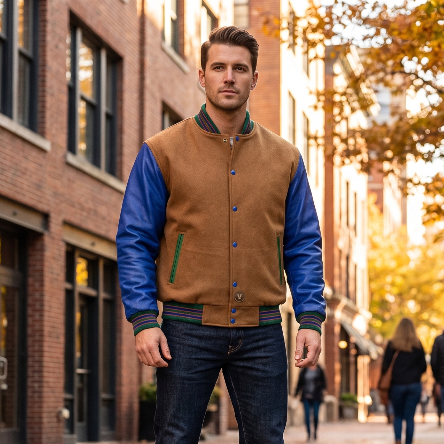 Varsity Jackets with Watches Men’s Casual Wear
