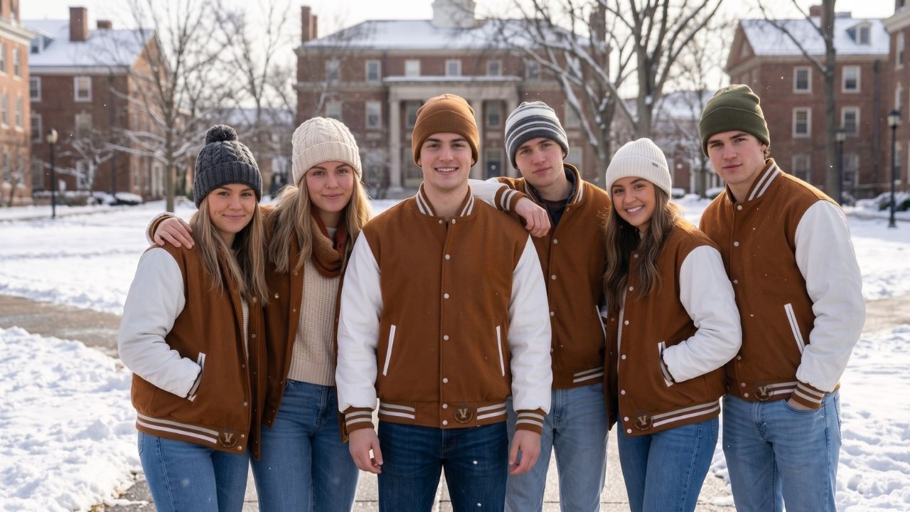 Varsity Jackets With Beanies Winter Look