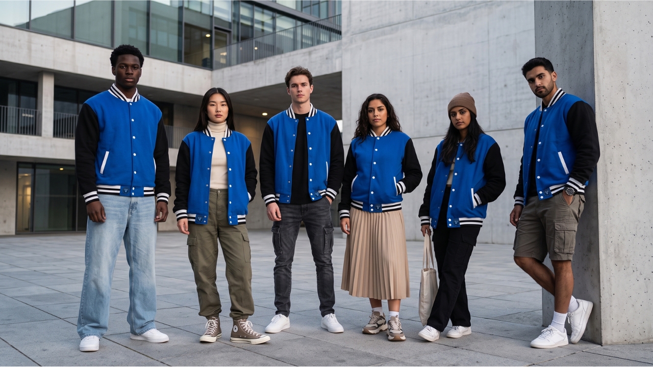 Cotton Fleece Varsity Jackets For Unisex