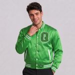 Crop Top Satin Jacket Men