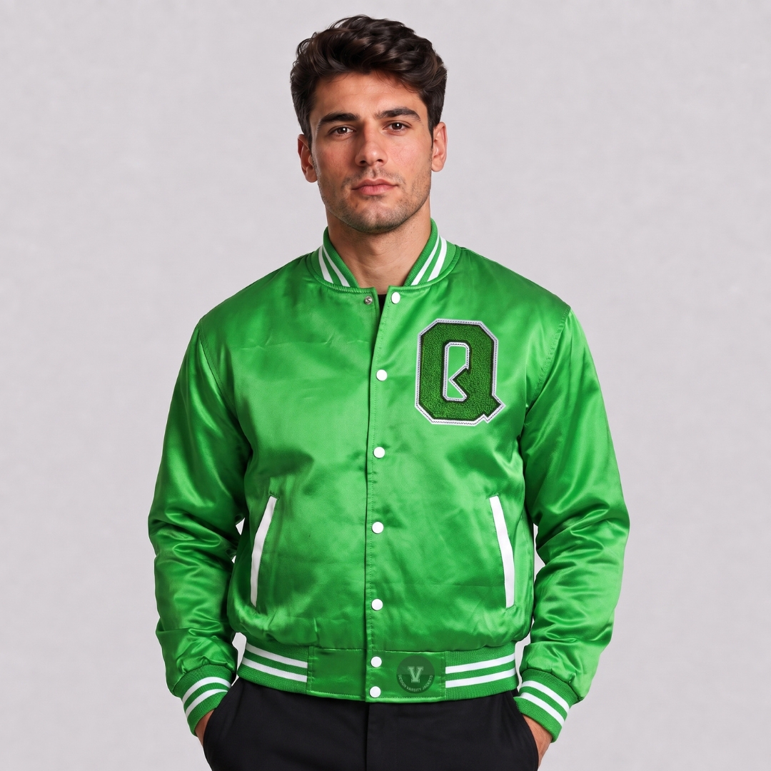 Crop Top Satin Jacket Men
