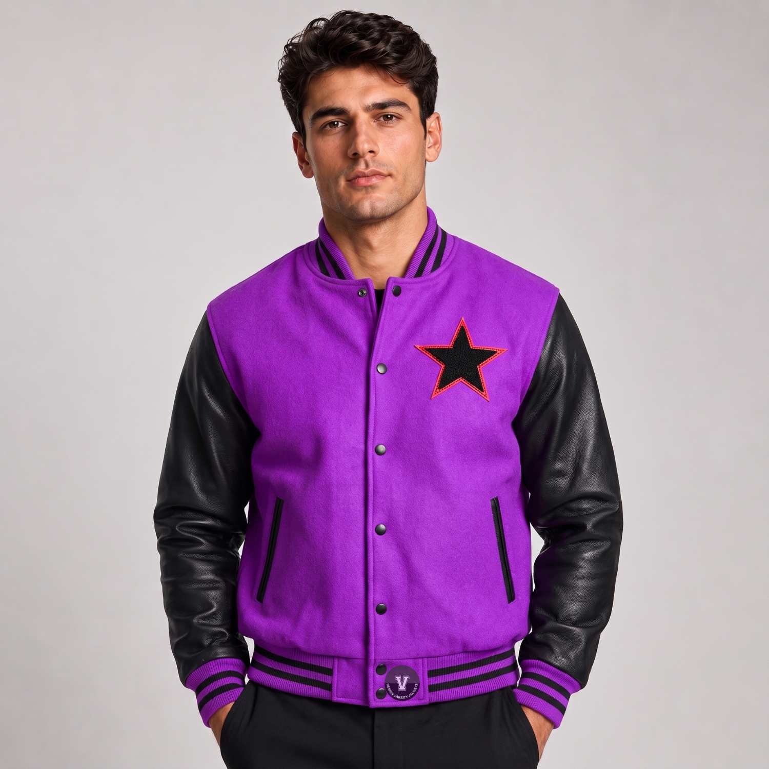 Crop Varsity Jacket Men