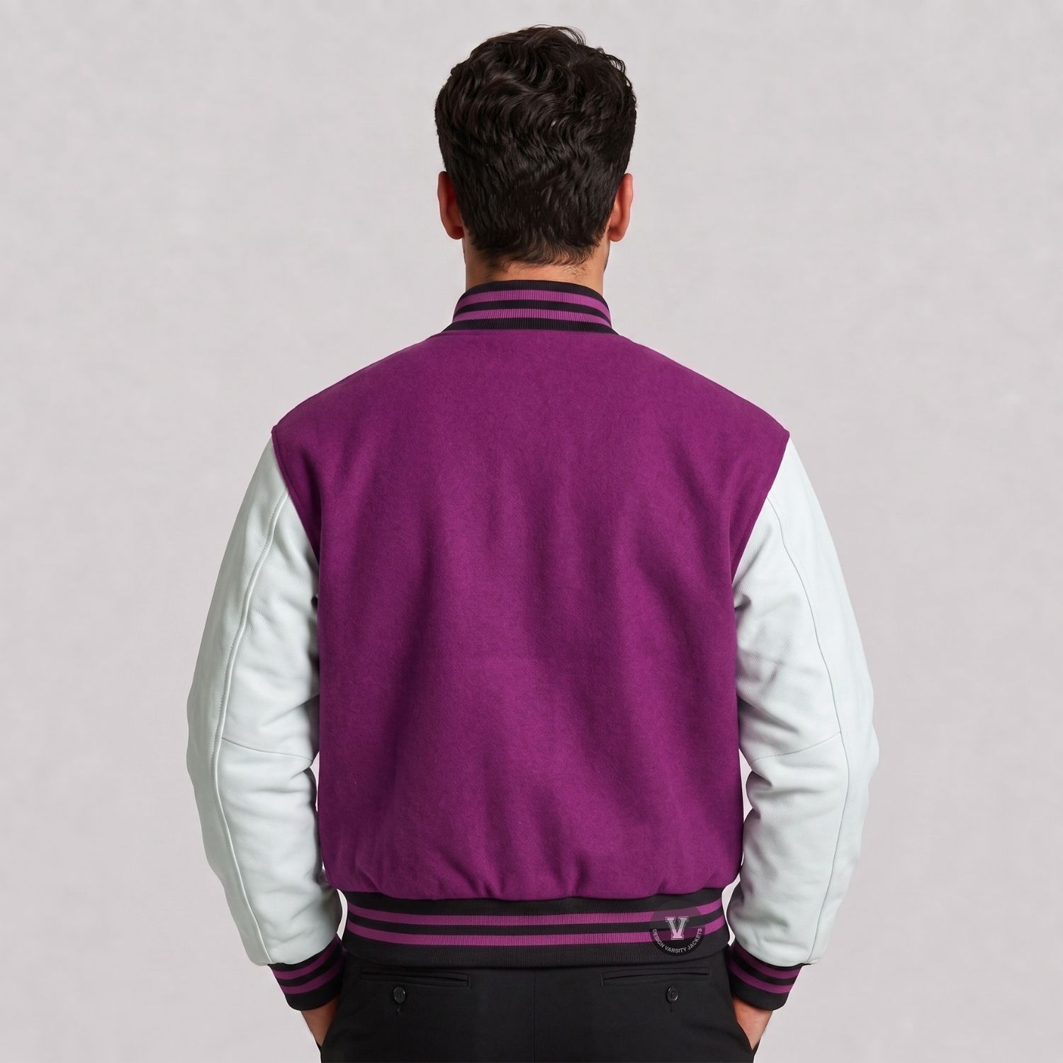 Cropped Fleece Varsity Jacket