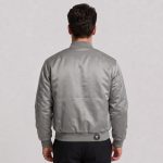 Cropped Satin Varsity Jacket Men