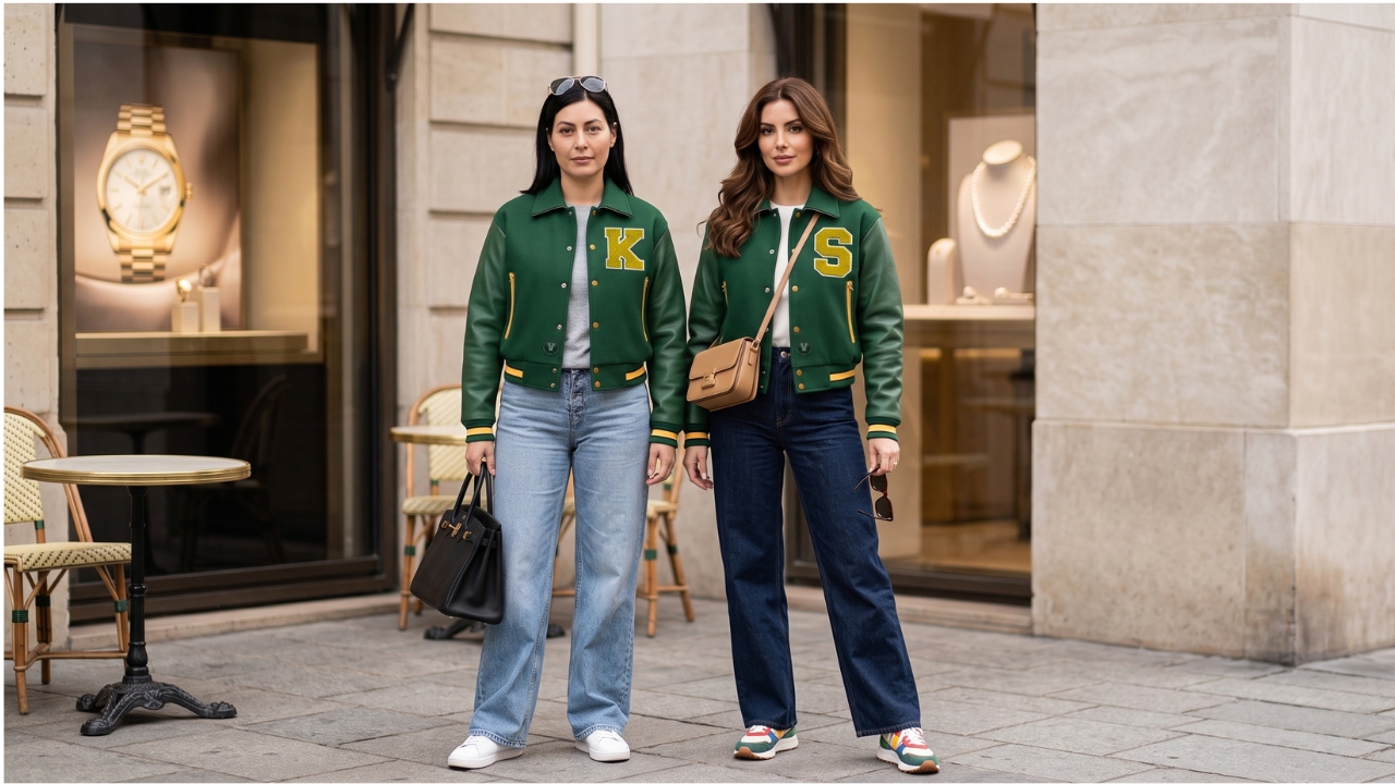 Cropped Varsity Jacket Premium