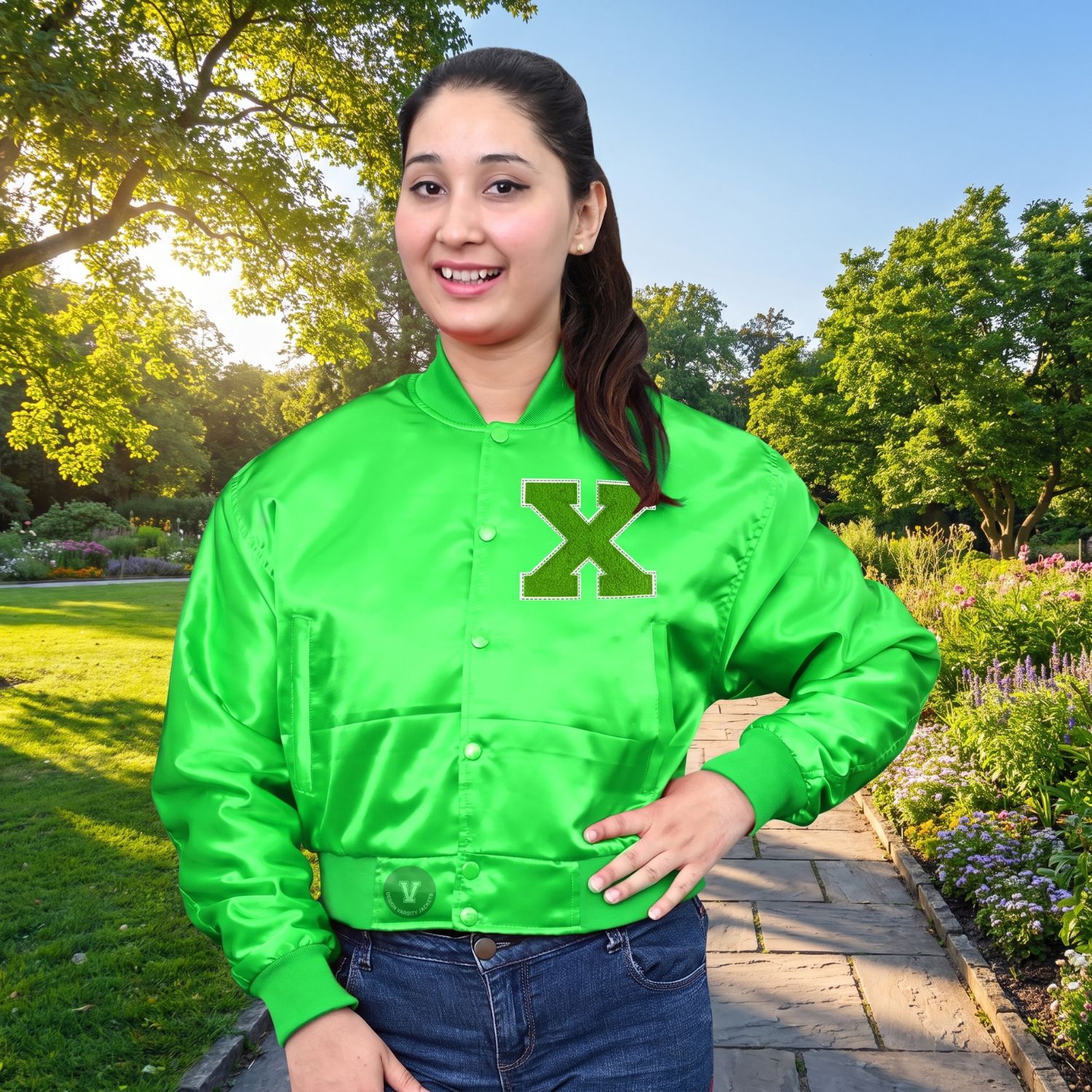 Custom Cropped Baseball Jackets For Women