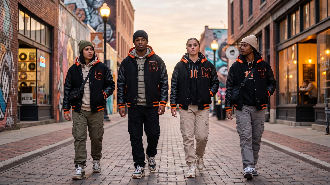 Custom Varsity Jackets in Street Fashion