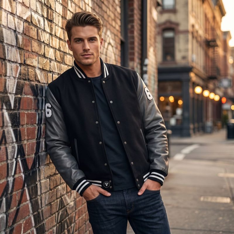 Varsity Jacket With Adjustable Waistbands