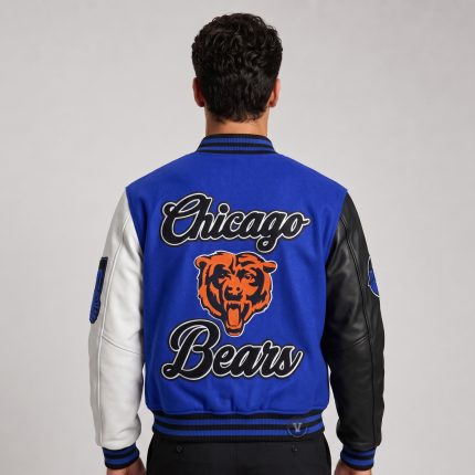 Embroidered Cropped Varsity Jacket