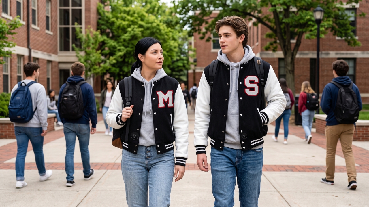 Embroidered Letterman Varsity Jacket