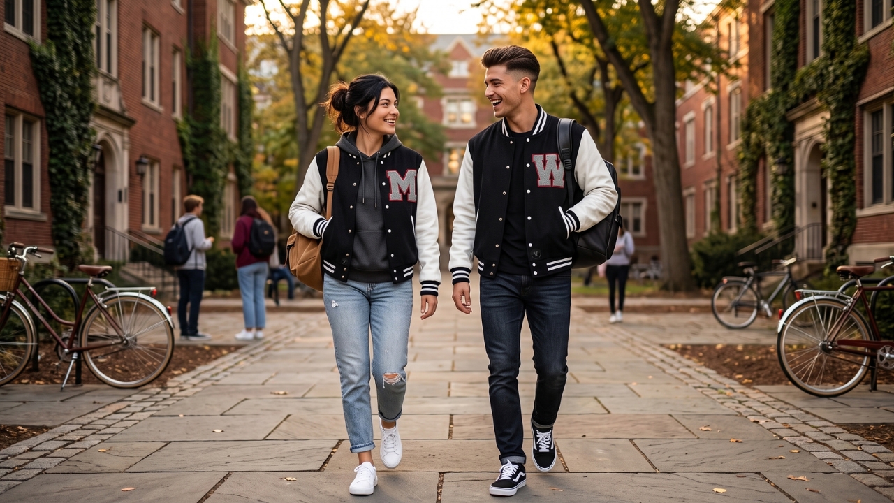 Embroidered Letterman Varsity Jacket