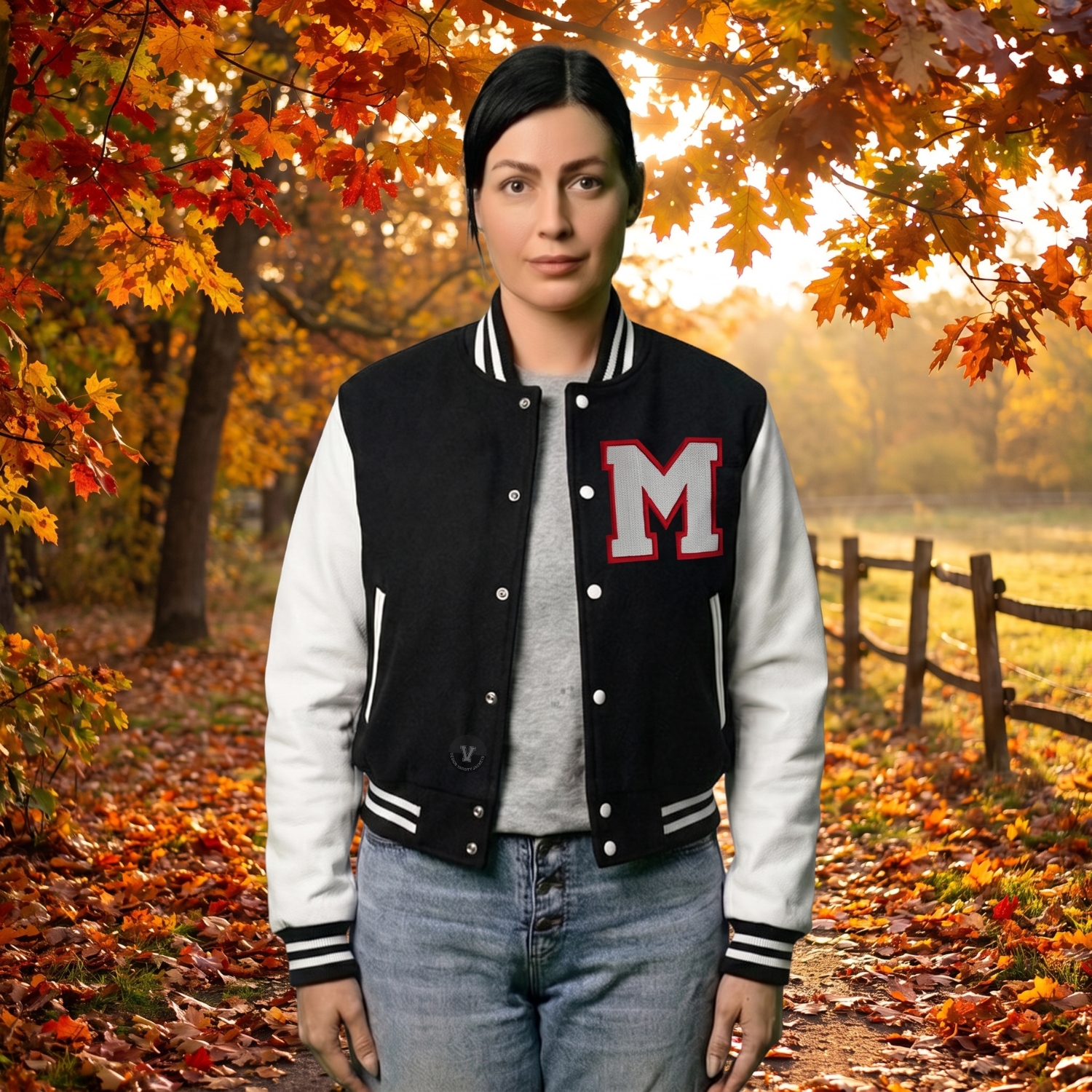 Embroidered Letterman Varsity Jacket