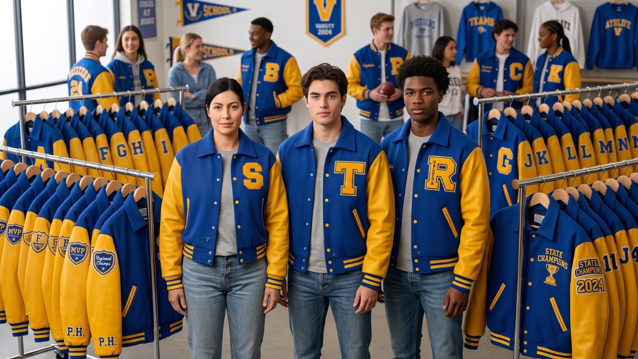 Embroidered Letterman Varsity Jackets