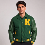 Green Cropped Jacket Men
