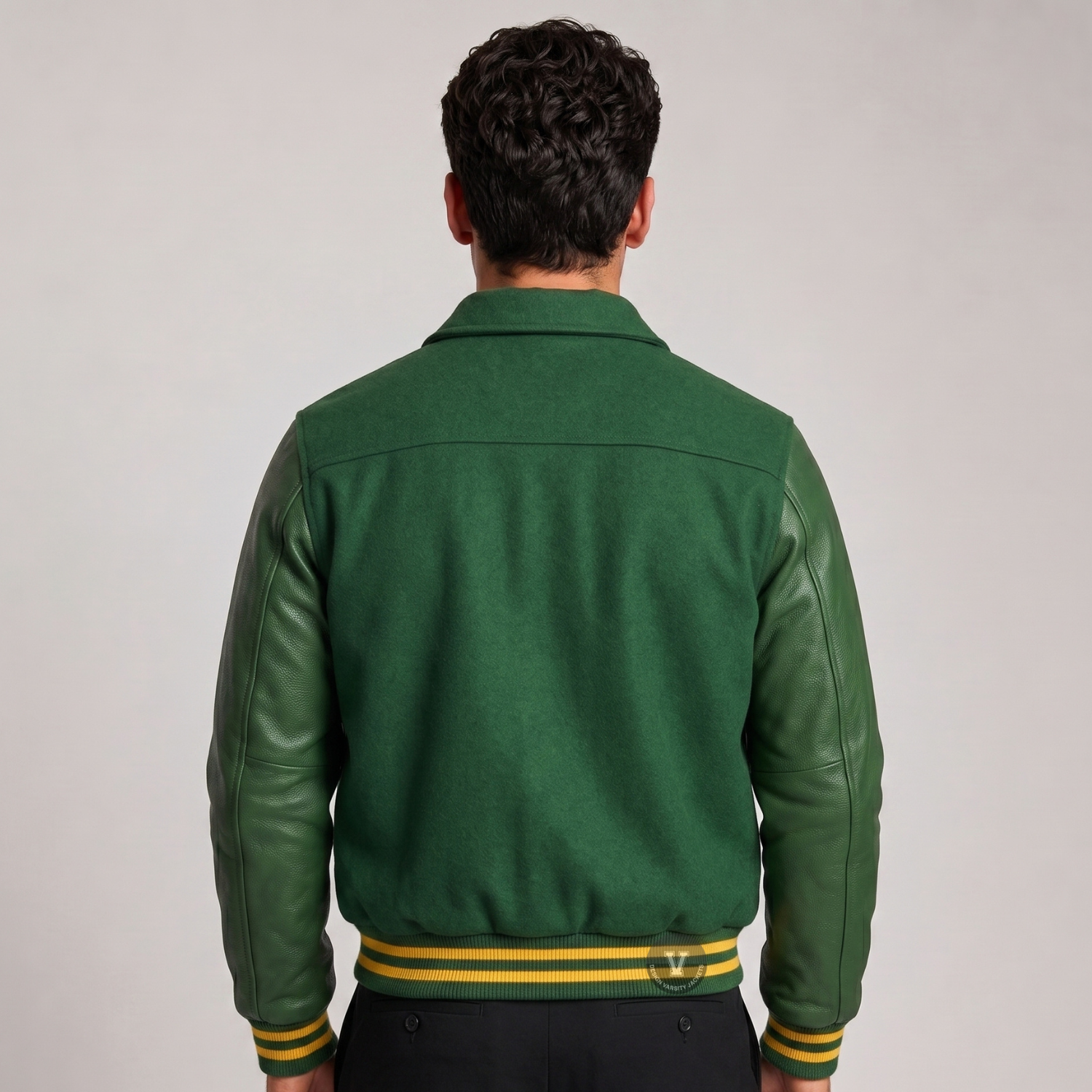 Green Cropped Jacket Men