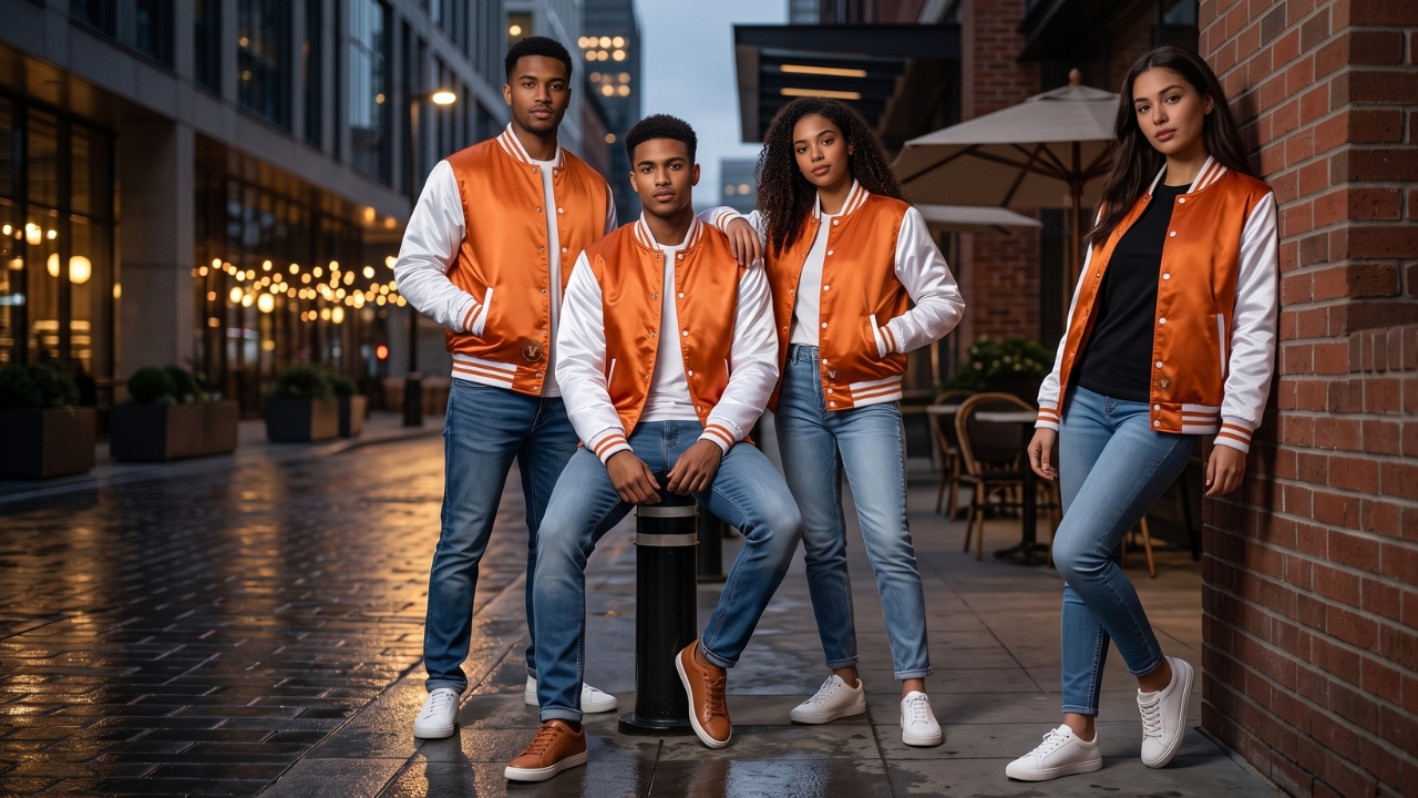 Letterman Jackets with Satin Finish