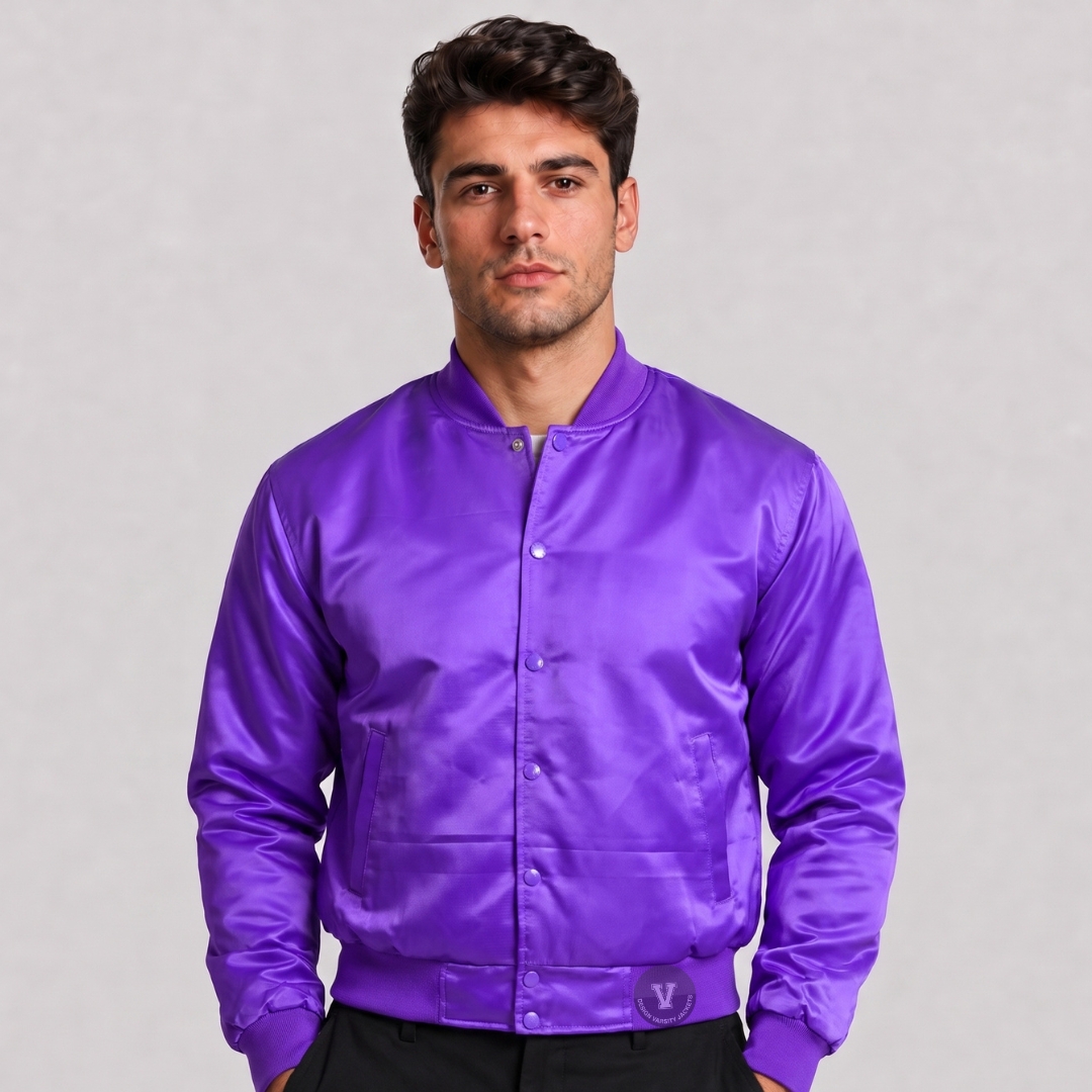 Male Cropped Satin Jacket