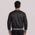 Men Cropped Satin Jacket