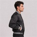 Men Cropped Satin Jacket